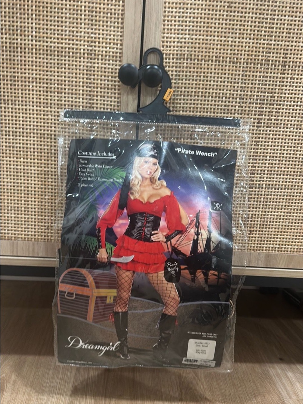 Dreamgirl Black & Red Pirate Halloween Costume